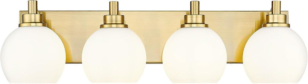 4-Light Gold Globe Vanity Light