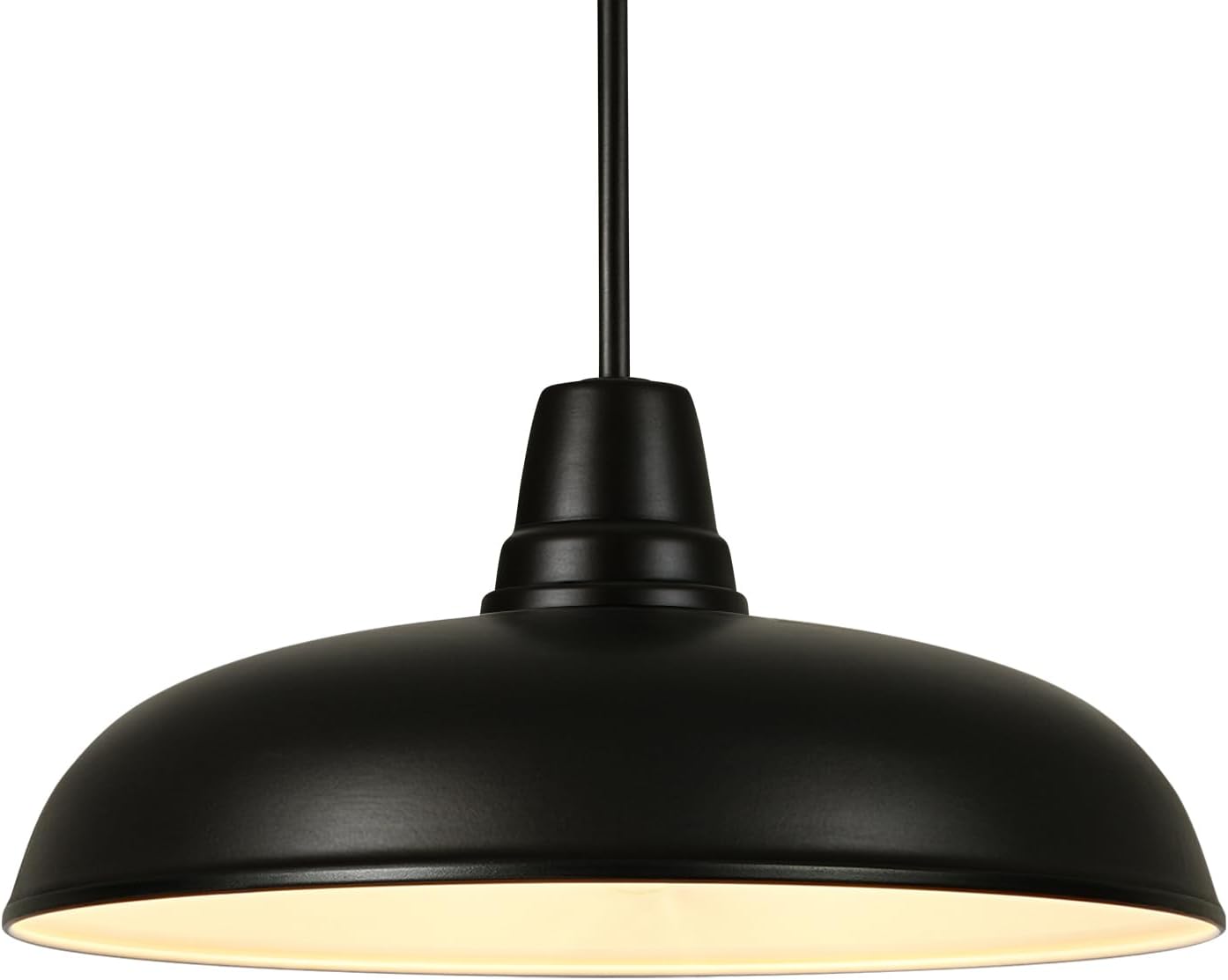 23" Black Dome Pendant Light