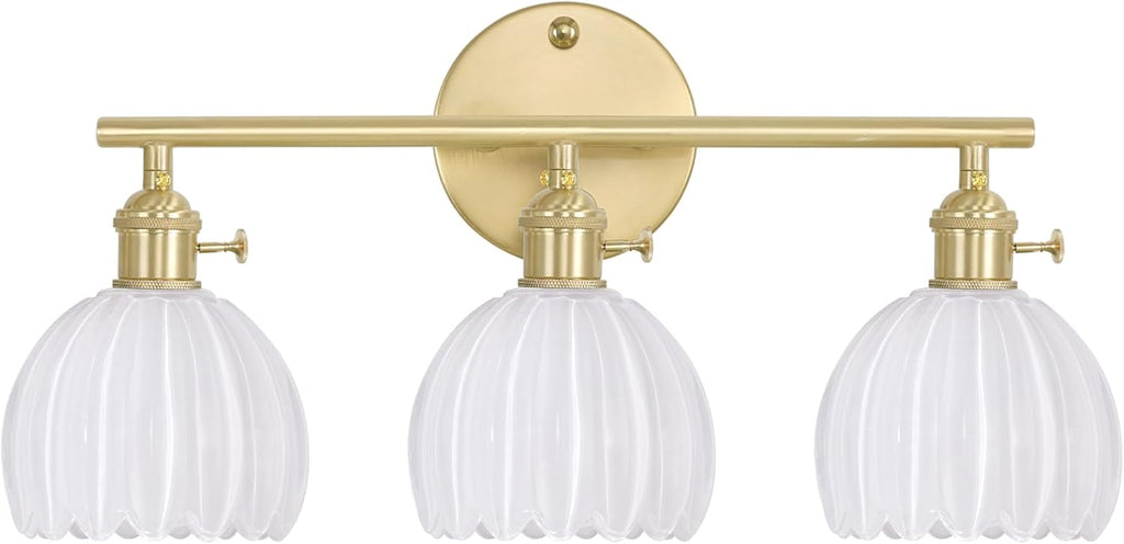 3-Light Tulip Glass Vanity Light