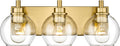 3-Light Gold Globe Vanity Light