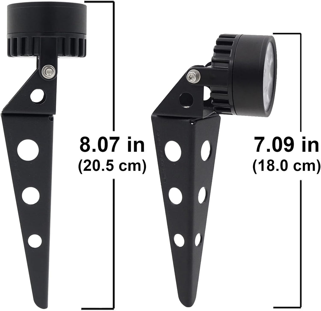 4PK Black Warm White Solar Spotlights
