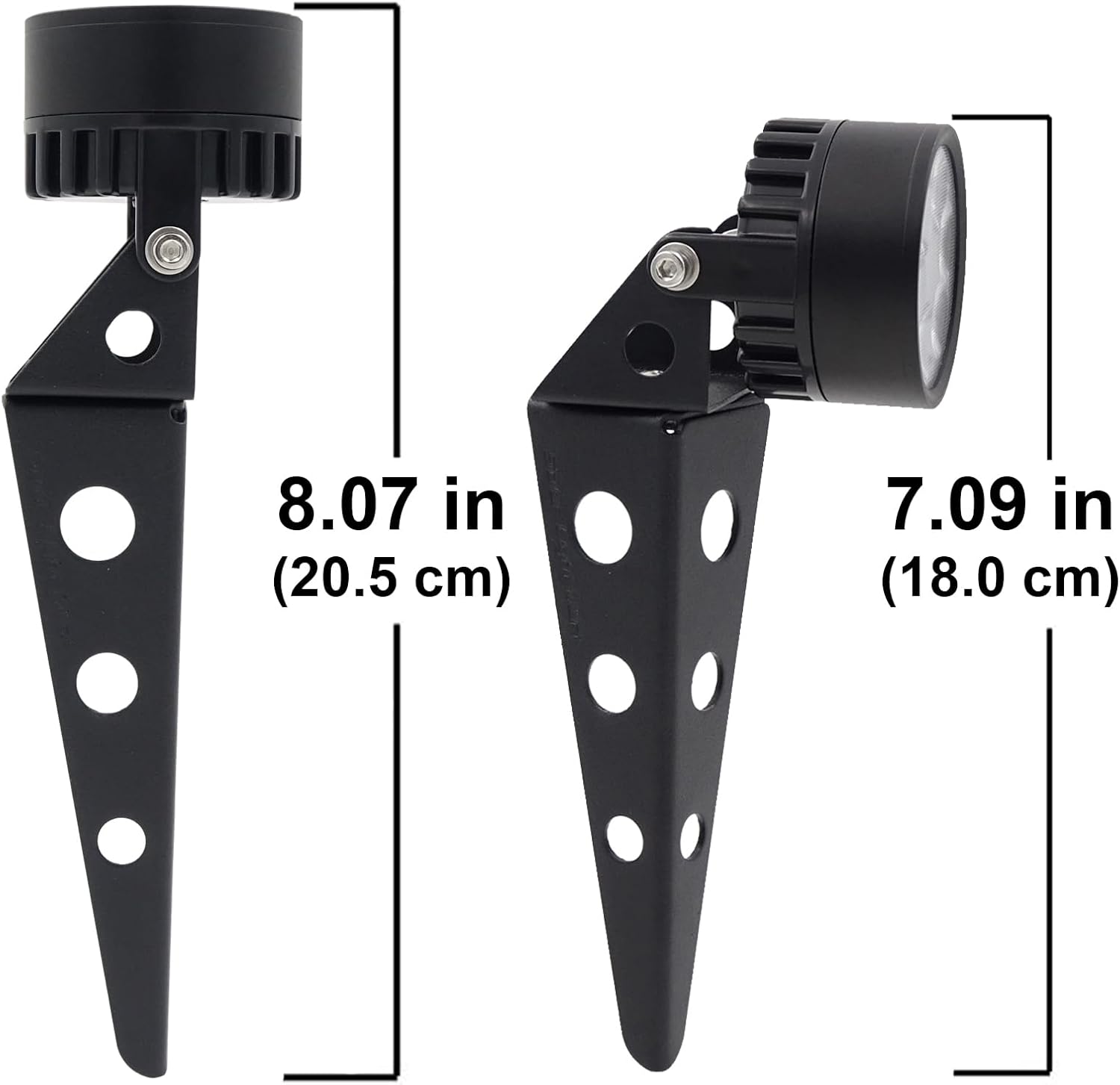 4PK Black Warm White Solar Spotlights