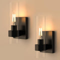 2-Pack Black Cylinder Wall Sconces
