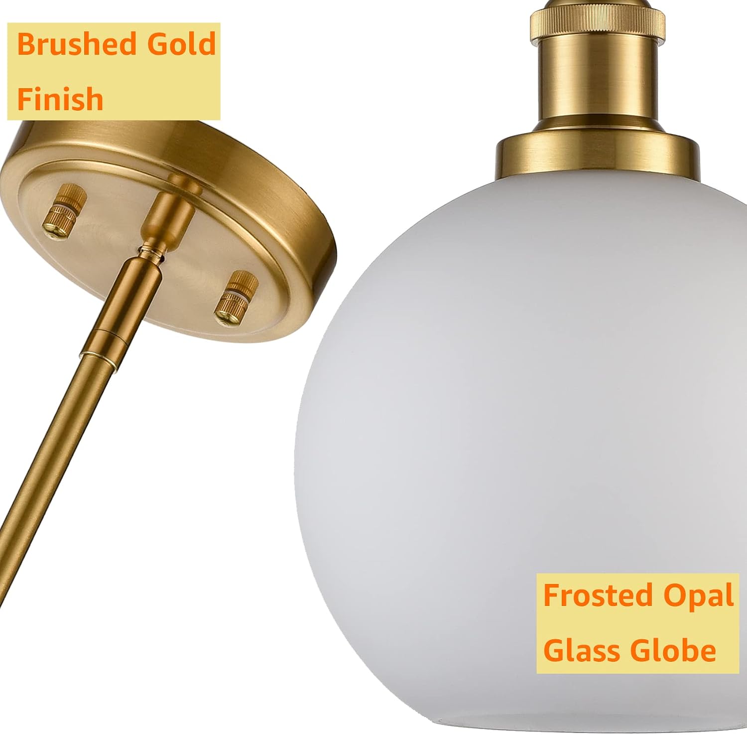 Gold Globe Glass Pendant Lights