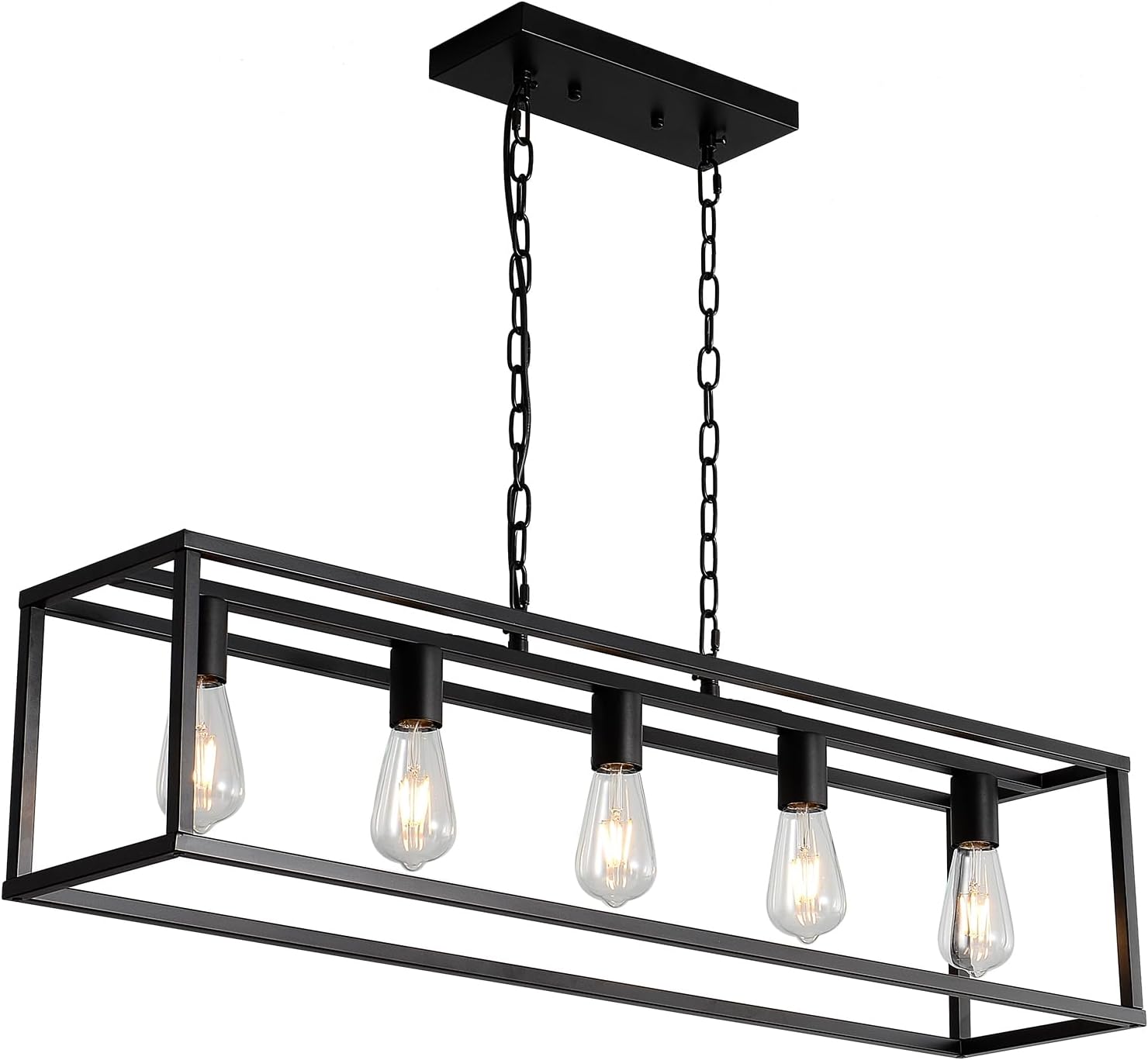 5-Light Cage Linear Pendant Light