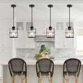 2-Pack Black Cage Pendant Lights