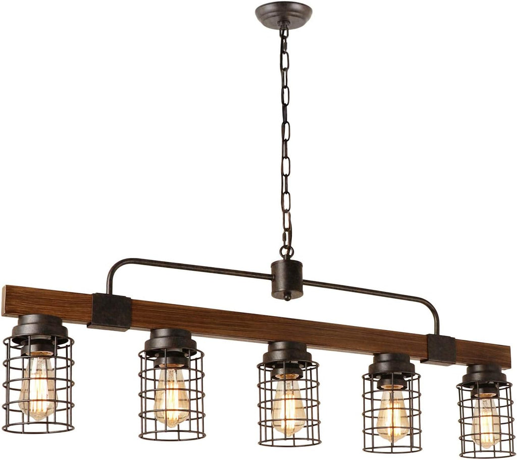 5-Light Mesh Cage Linear Chandelier