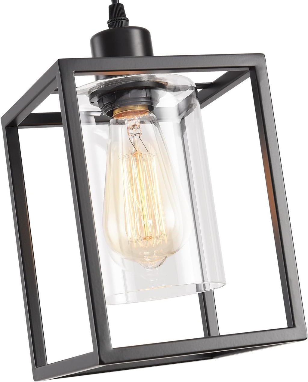 3-Pack Black Glass Pendant Lights
