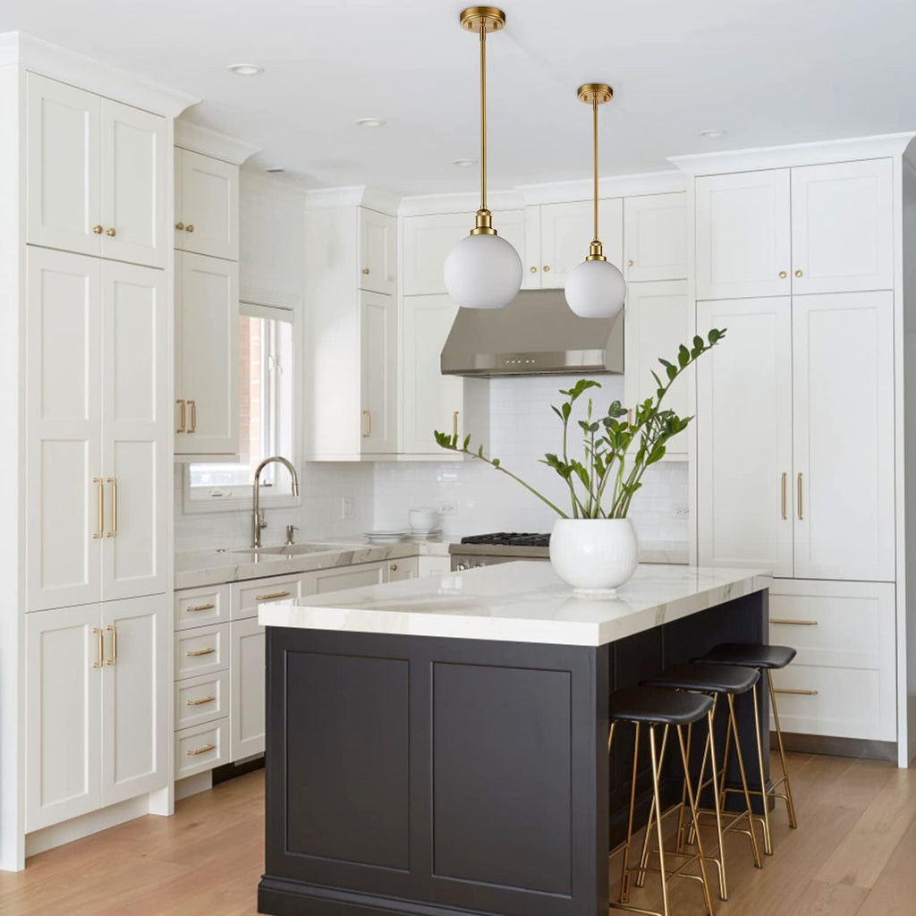 Gold Globe Glass Pendant Lights