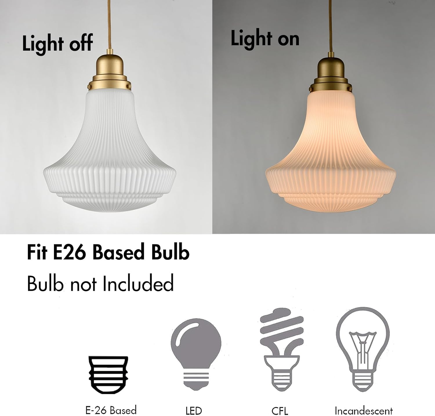 Gold Ribbed Glass Pendant Light 复制 朗读 追问