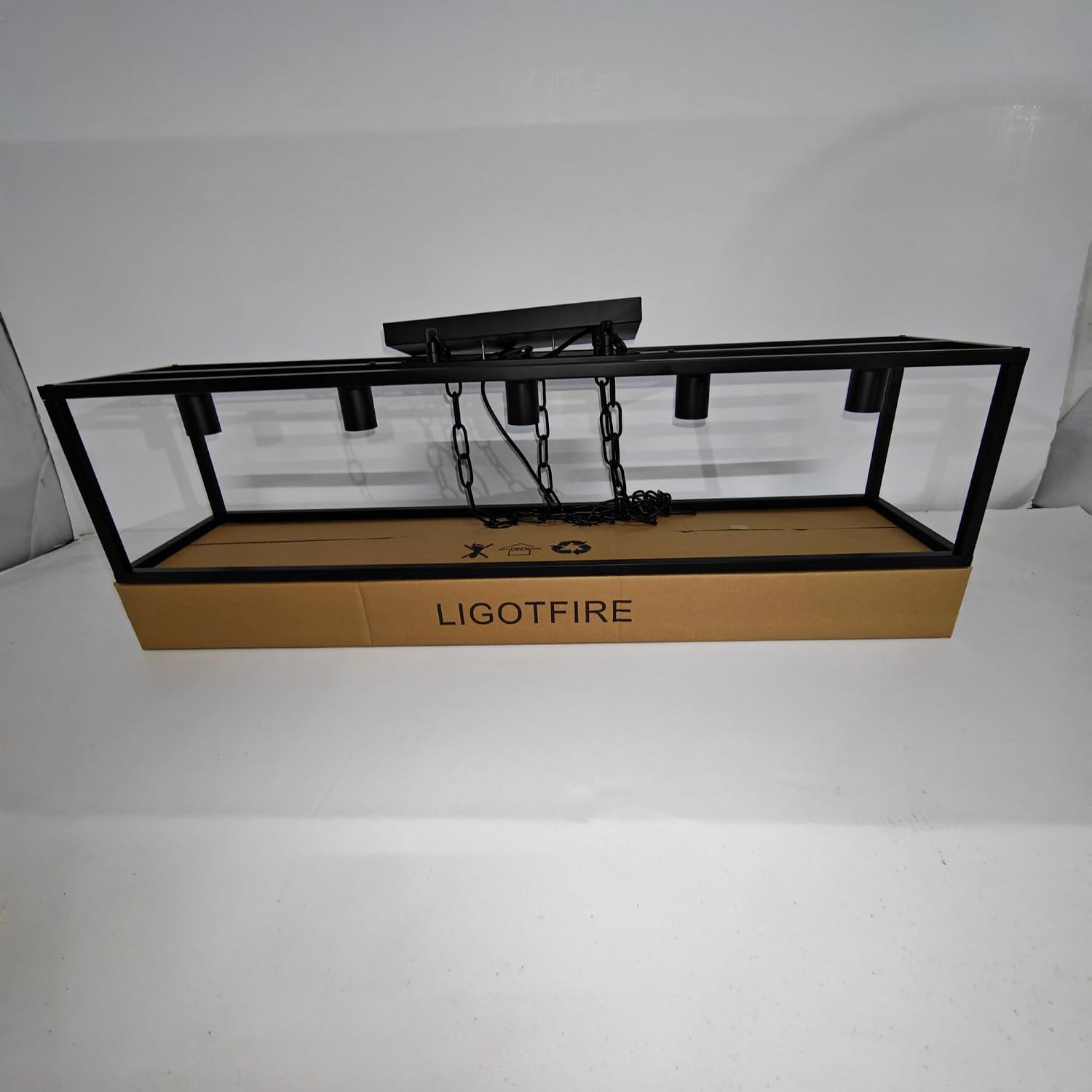 5-Light Cage Linear Pendant Light