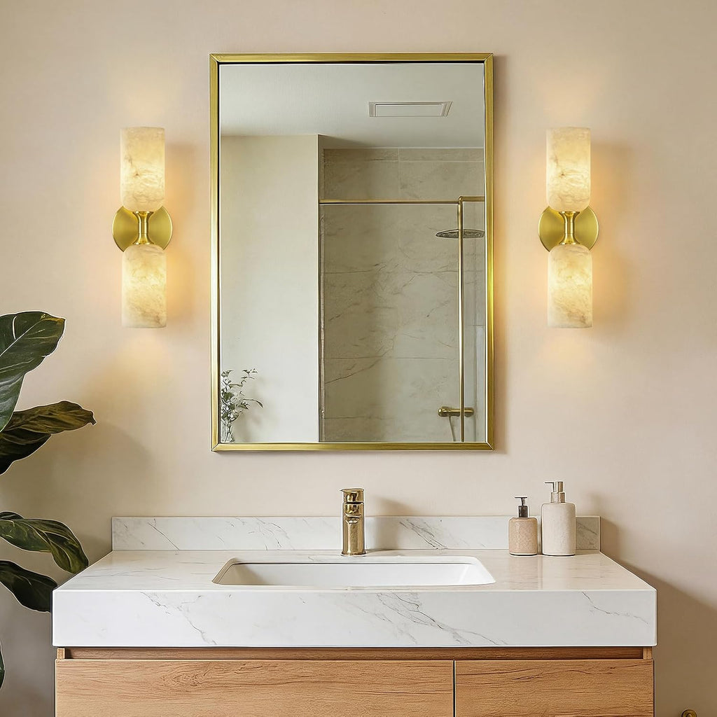 Gold Alabaster Wall Sconce