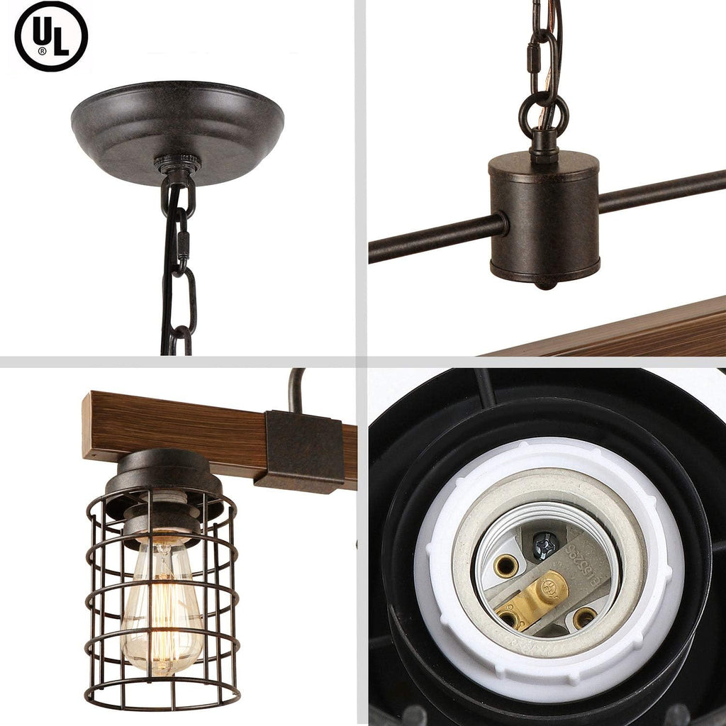 5-Light Mesh Cage Linear Chandelier