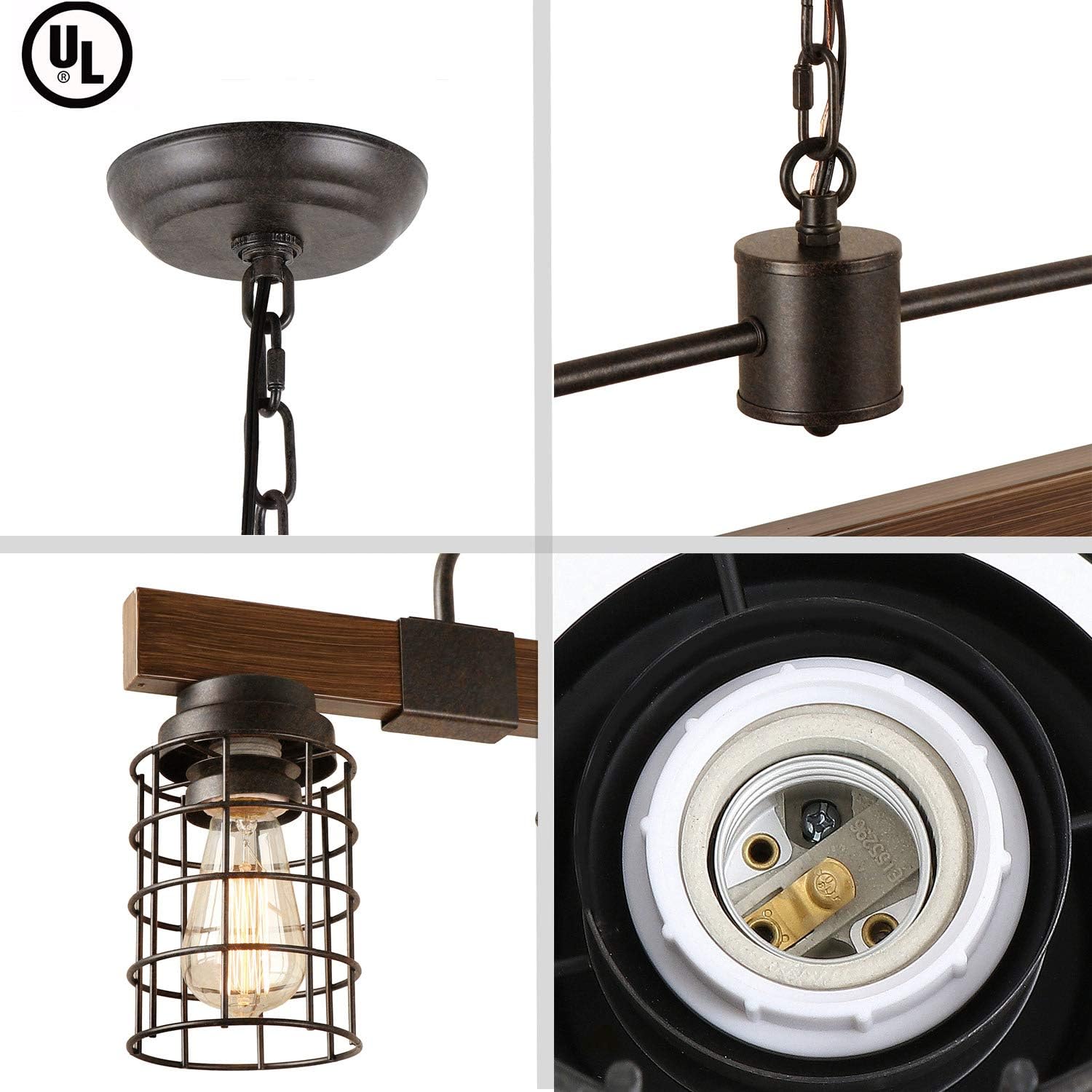 5-Light Mesh Cage Linear Chandelier