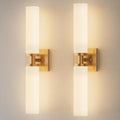 2-Pack Gold Frosted Glass Sconces