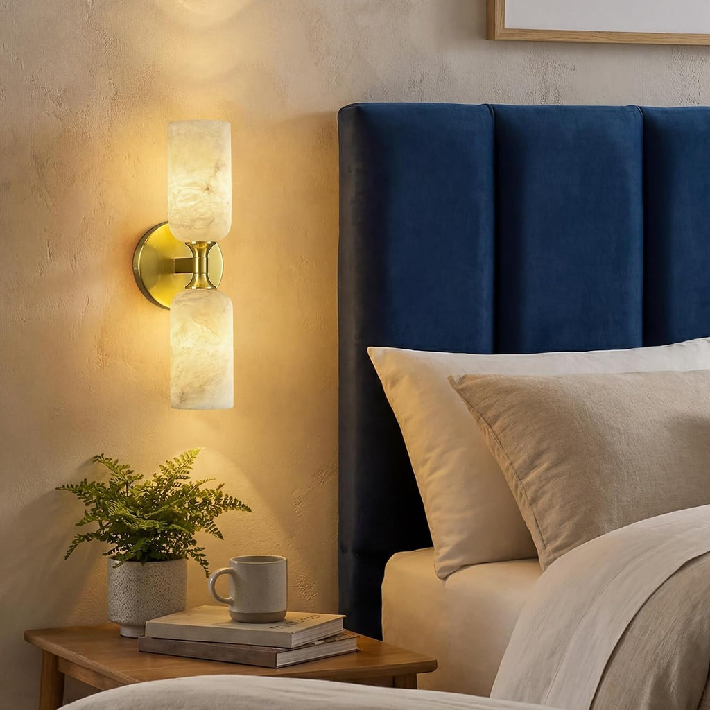 Gold Alabaster Wall Sconce