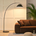 72" Black Dimmable LED Arc Floor Lamp with Remote