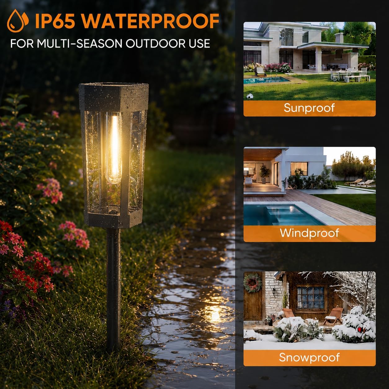8 Pack Waterproof Solar Path Lights