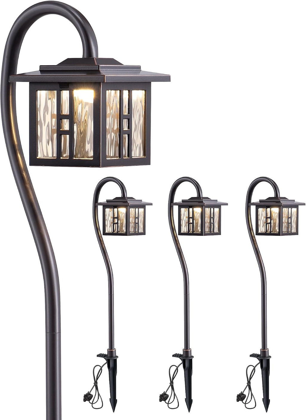4 Pack Bronze Low Voltage Path Lights