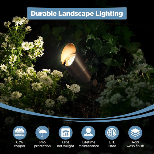 12 Pack Brass Low Voltage Spotlights