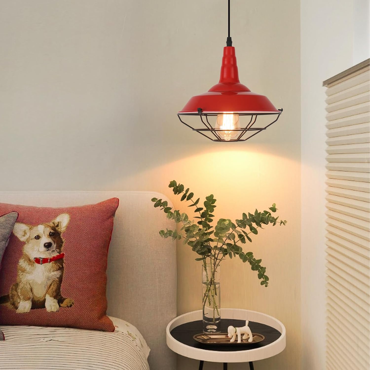 3-Pack Red Farmhouse Pendant Lights