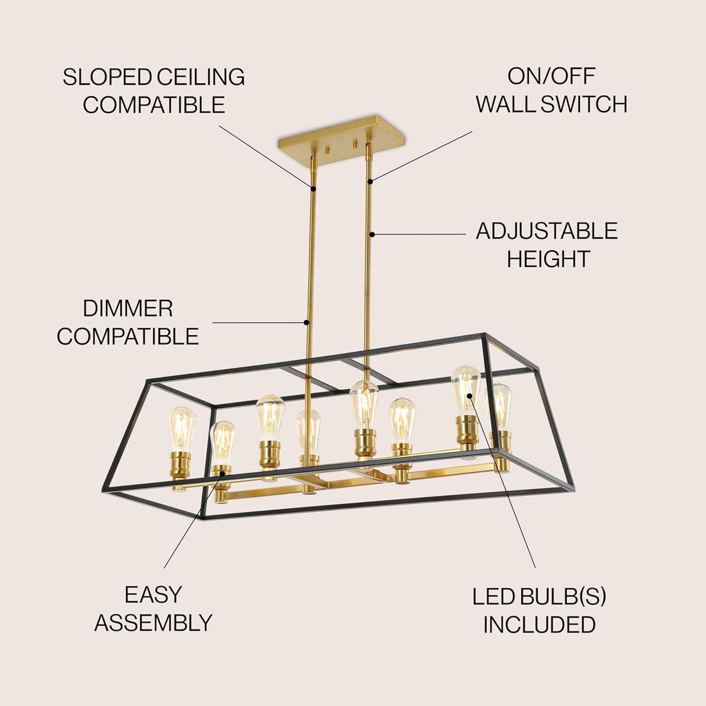 8-Light Cage Kitchen Island Pendant