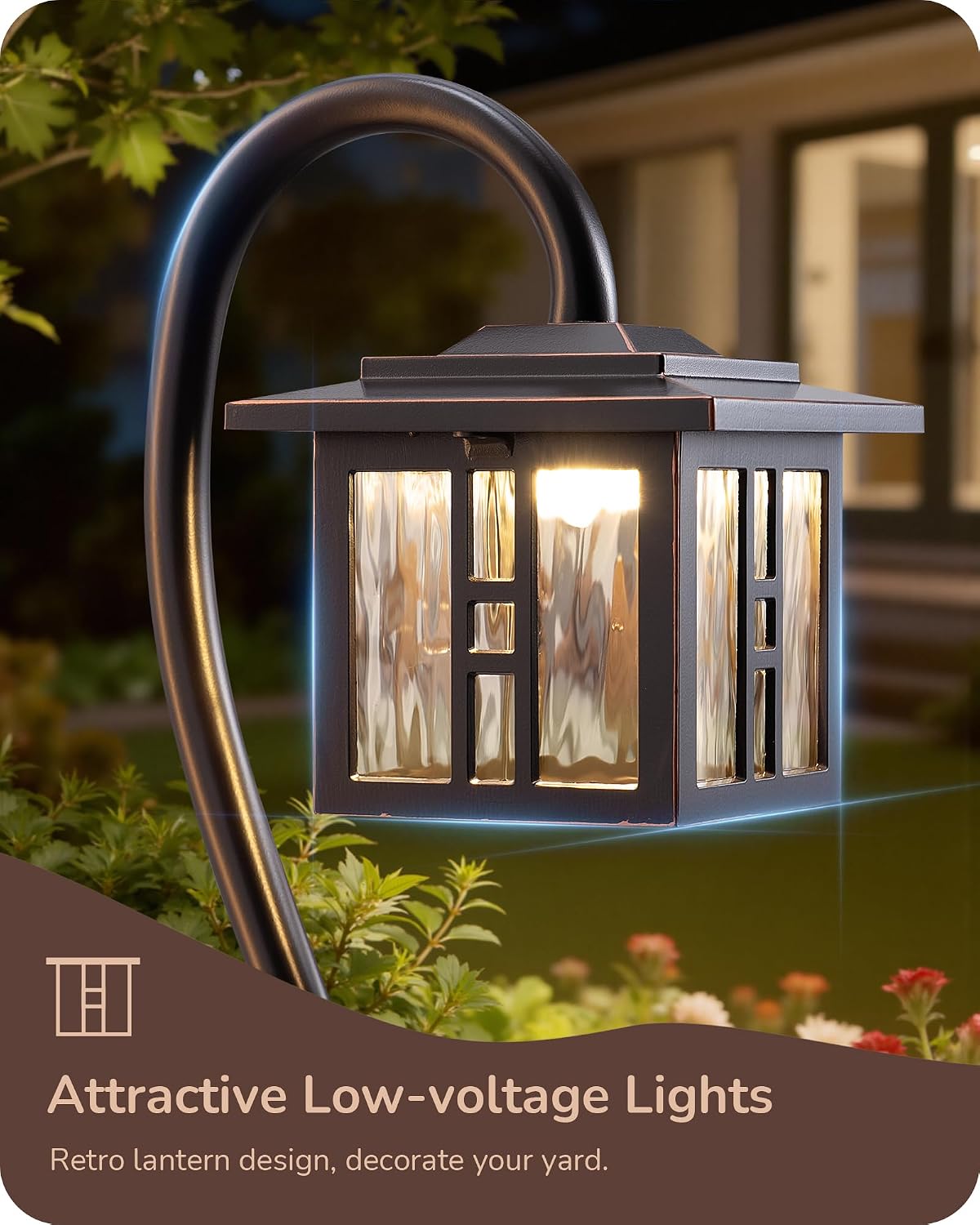 4 Pack Bronze Low Voltage Path Lights