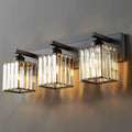 3-Light Black Crystal Vanity Light