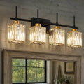 4-Light Gold Crystal Vanity Light