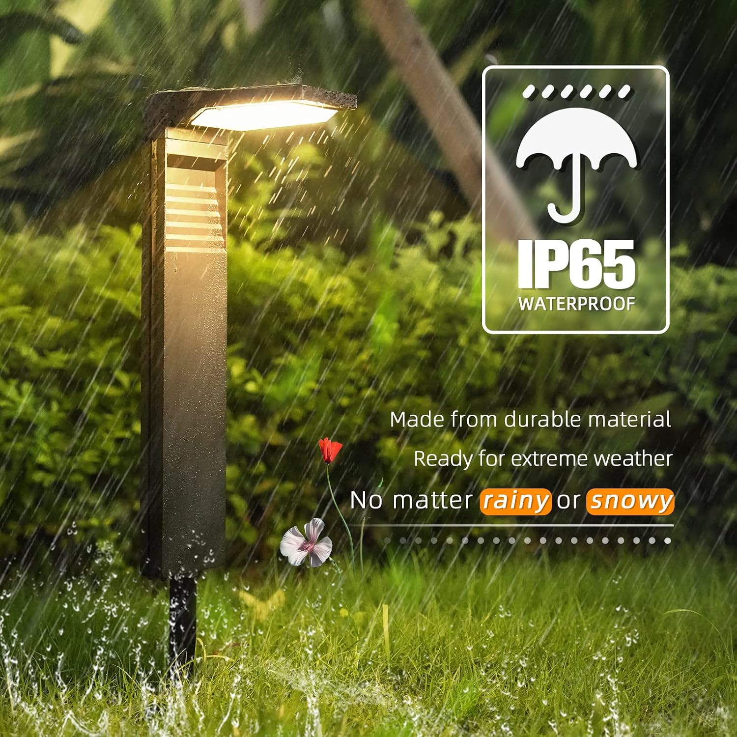 4 Pack Dual Tone Solar Path Lights