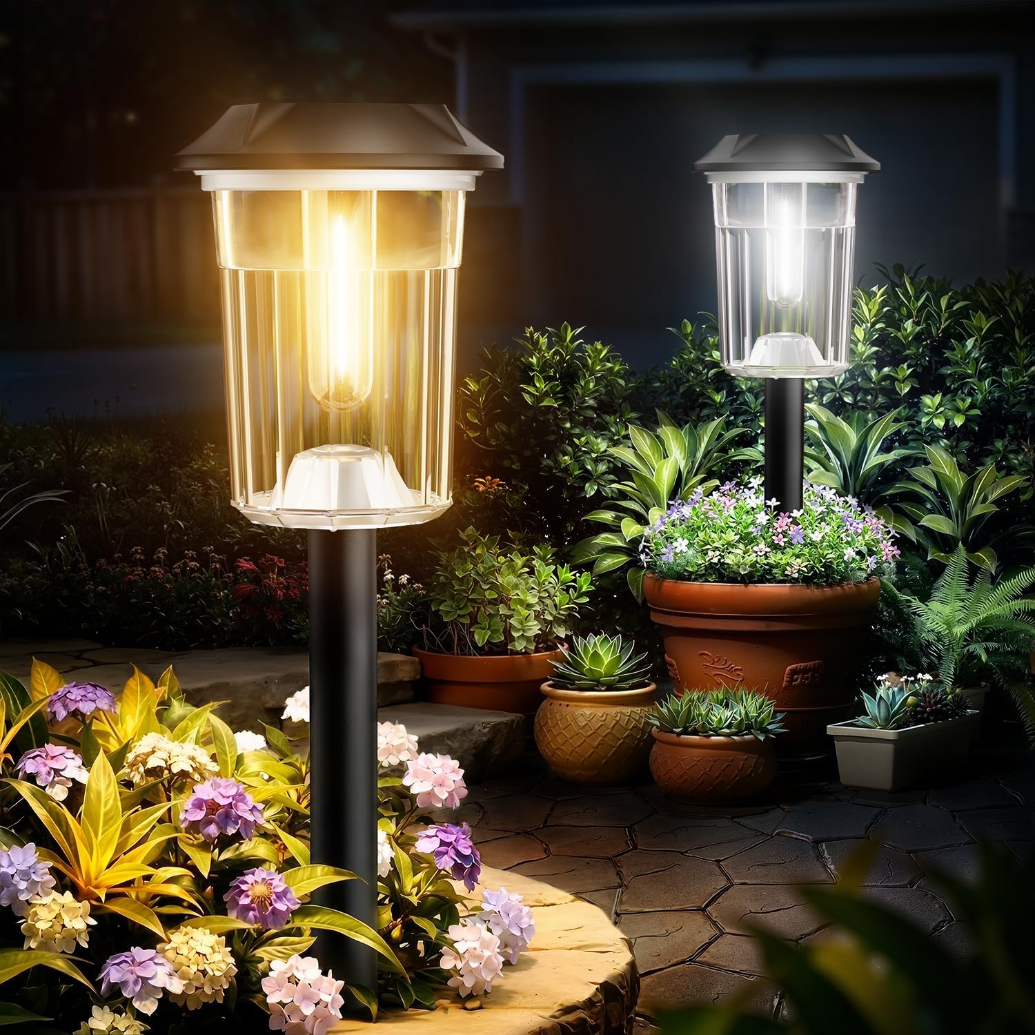 8 Pack Dual Color Solar Path Lights