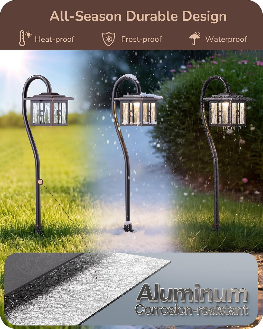 4 Pack Bronze Low Voltage Path Lights