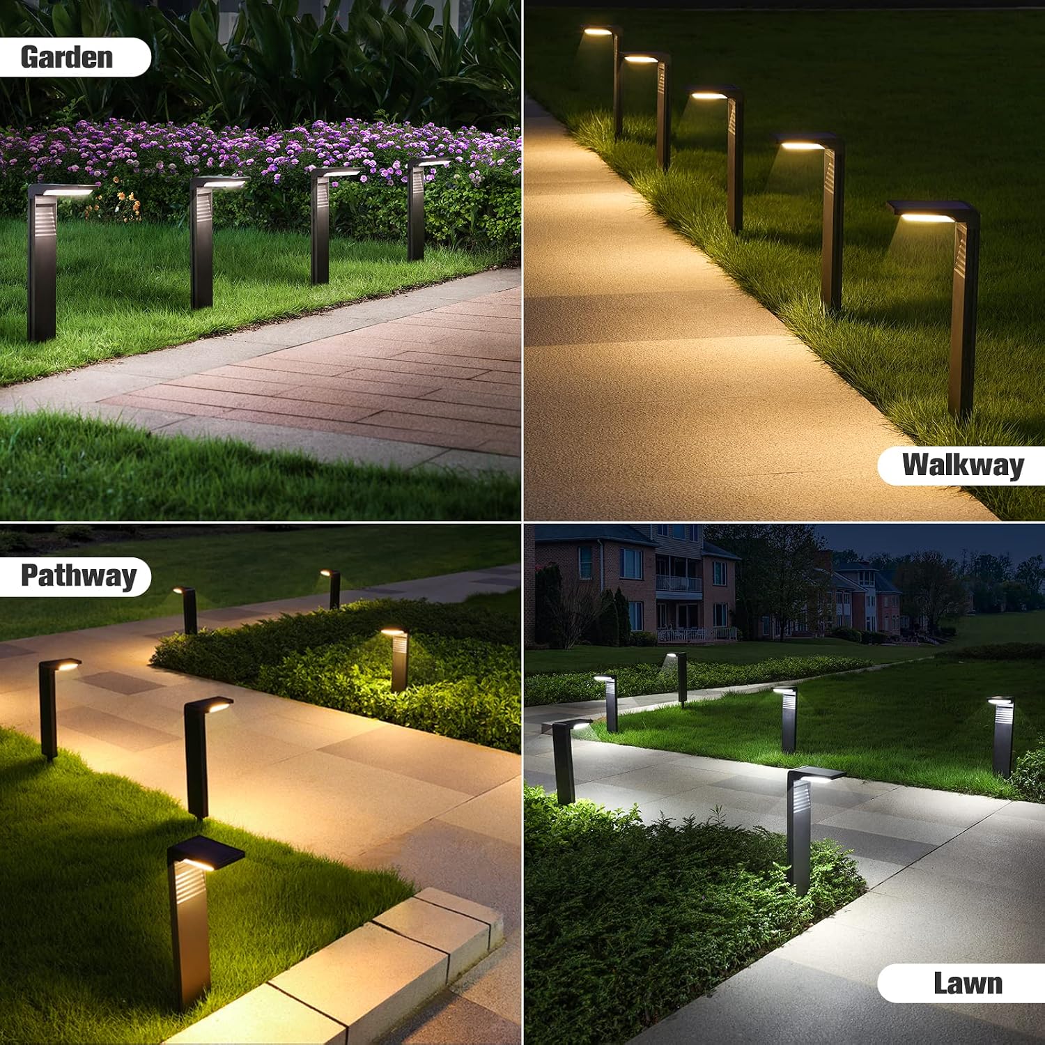 4 Pack Dual Tone Solar Path Lights